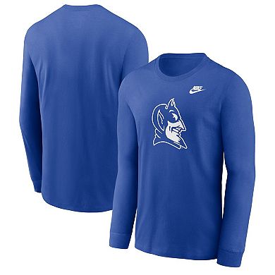 Men's Nike Royal Duke Blue Devils Legacy Primary Logo Long Sleeve T-Shirt