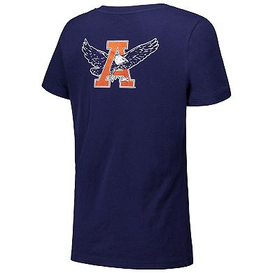 Women's Under Armour Navy Auburn Tigers Logo V-Neck T-Shirt