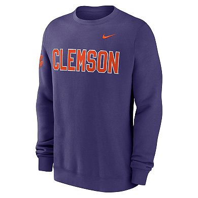 Men's Nike Purple Clemson Tigers 2024 Sideline Dabo Pullover Sweatshirt