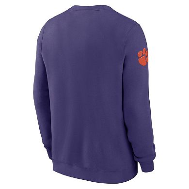 Men's Nike Purple Clemson Tigers 2024 Sideline Dabo Pullover Sweatshirt