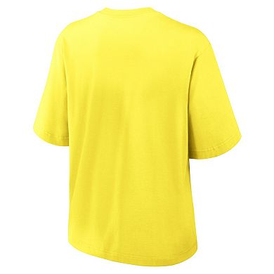 Women's Nike Yellow Oregon Ducks Boxy Legacy Established T-Shirt