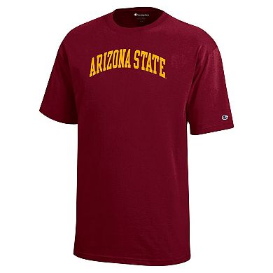 Youth Champion Maroon Arizona State Sun Devils Team Arch T-Shirt