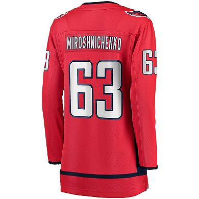 Women's Fanatics Ivan Miroshnichenko Red Washington Capitals Home Premier Breakaway Player Jersey