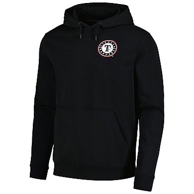 Men's Levelwear Black Texas Rangers Podium Vintage Pullover Hoodie