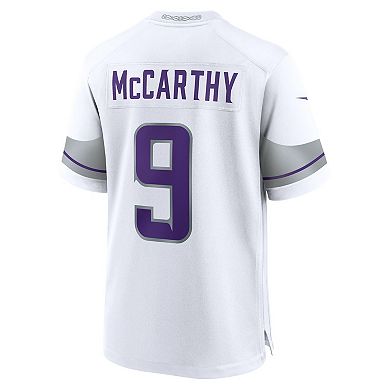 Men's Nike J.J. McCarthy White Minnesota Vikings Alternate Game Player Jersey