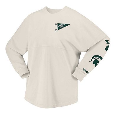 Women's Spirit Jersey Natural Michigan State Spartans Local Long Sleeve T-Shirt