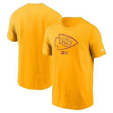 Men's Nike Gold Kansas City Chiefs Faded Essential T-Shirt