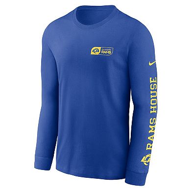 Men's Nike Royal Los Angeles Rams All Out Long Sleeve T-Shirt