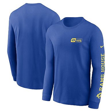 Men's Nike Royal Los Angeles Rams All Out Long Sleeve T-Shirt