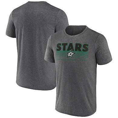 Men's Fanatics Heathered Charcoal Dallas Stars Prodigy Performance T-Shirt