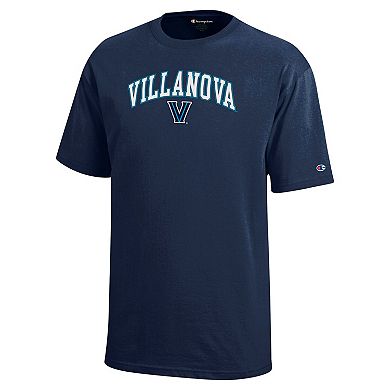 Youth Champion Navy Villanova Wildcats Arch Over Logo T-Shirt