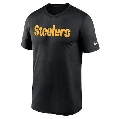 Men's Nike Black Pittsburgh Steelers Primetime Legend Wordmark Performance T-Shirt