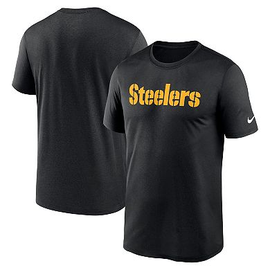 Men's Nike Black Pittsburgh Steelers Primetime Legend Wordmark Performance T-Shirt