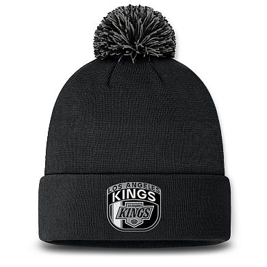 Men's Fanatics Black Los Angeles Kings 2024 NHL Draft Cuffed Knit Hat with Pom