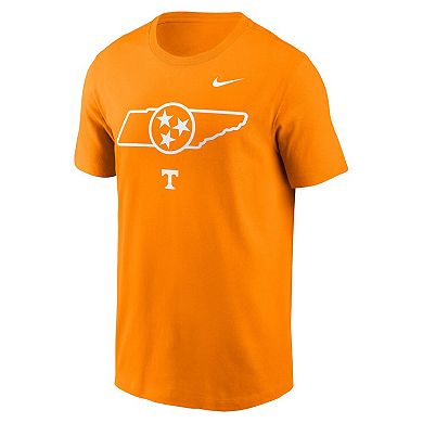 Men's Nike Tennessee Orange Tennessee Volunteers Campus State Shape T-Shirt