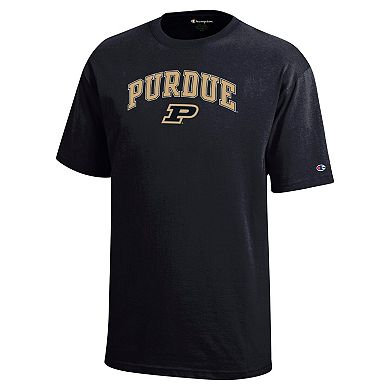 Youth Champion Black Purdue Boilermakers Arch Over Logo T-Shirt