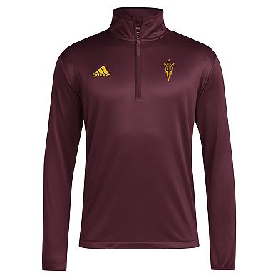 Men's adidas Maroon Arizona State Sun Devils Coaches Sideline Quarter-Zip Top