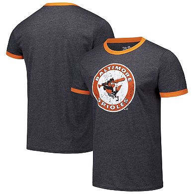 Men's Majestic Threads Black Baltimore Orioles Ringer Tri-Blend T-Shirt