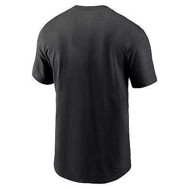 Men's Nike Black Cleveland Guardians Fashion Graphic Swoosh T-Shirt