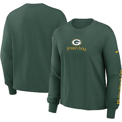 Women's Nike Green Green Bay Packers Boxy Long Sleeve T-Shirt