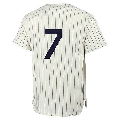 Men's Mitchell & Ness Mickey Mantle Cream New York Yankees 1951 Cooperstown Collection Authentic Jersey