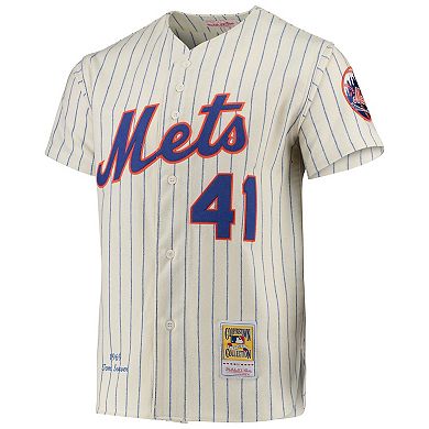 Men's Mitchell & Ness Tom Seaver Cream New York Mets 1969 Cooperstown Collection Authentic Jersey