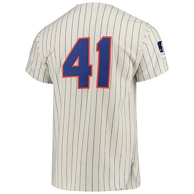 Men's Mitchell & Ness Tom Seaver Cream New York Mets 1969 Cooperstown Collection Authentic Jersey