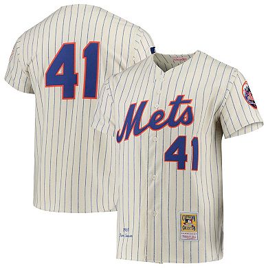 Men's Mitchell & Ness Tom Seaver Cream New York Mets 1969 Cooperstown Collection Authentic Jersey