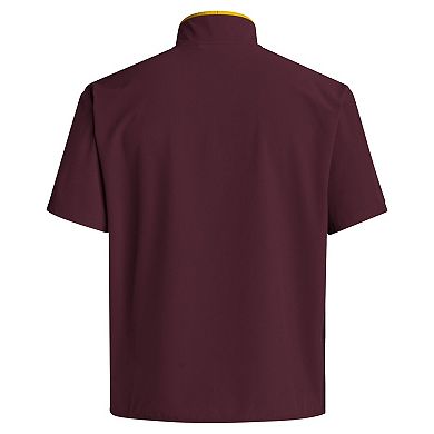 Men's adidas Maroon Arizona State Sun Devils Coaches Sideline Half-Zip Short Sleeve Jacket