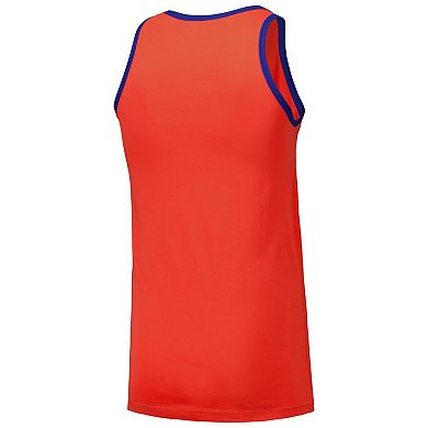 Men's New Era Orange New York Mets Jersey Ringer Tank Top