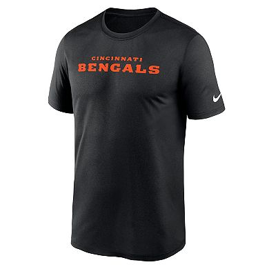 Men's Nike Black Cincinnati Bengals Primetime Legend Wordmark Performance T-Shirt