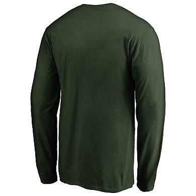 Men's NFL Pro Line Green Green Bay Packers Vintage Collection Victory Arch Long Sleeve T-Shirt