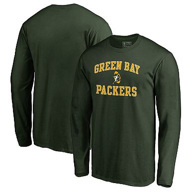 Men's NFL Pro Line Green Green Bay Packers Vintage Collection Victory Arch Long Sleeve T-Shirt