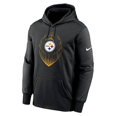 Men's Nike Black Pittsburgh Steelers Icon Performance Pullover Hoodie