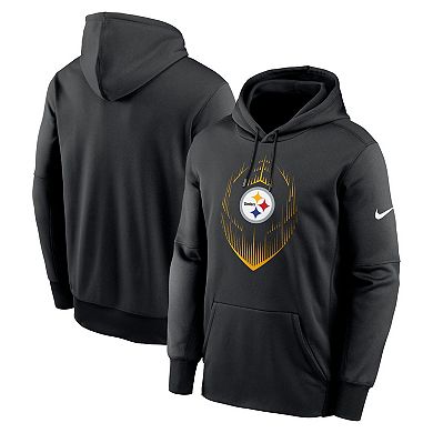 Men's Nike Black Pittsburgh Steelers Icon Performance Pullover Hoodie