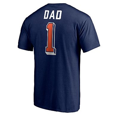 Men's Navy Auburn Tigers Number One Dad T-Shirt