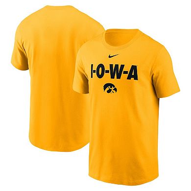 Men's Nike Gold Iowa Hawkeyes Local Ultimate Chant T-Shirt