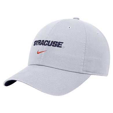 Men's Nike White Syracuse Orange 2024 Sideline Club Adjustable Hat