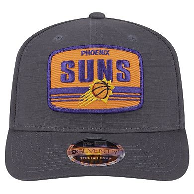 Men's New Era Graphite Phoenix Suns Team Elevated Patch 9SEVENTY Adjustable Hat