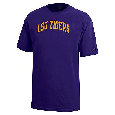 Youth Champion Purple LSU Tigers Team Arch T-Shirt