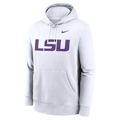 Men's Nike White LSU Tigers Primetime Evergreen Club Fleece Pullover Hoodie