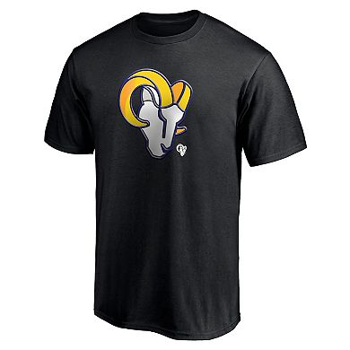 Men's Fanatics Black Los Angeles Rams Midnight Mascot Team Logo T-Shirt