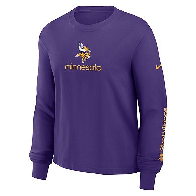 Women's Nike Purple Minnesota Vikings Boxy Long Sleeve T-Shirt