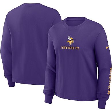 Women's Nike Purple Minnesota Vikings Boxy Long Sleeve T-Shirt