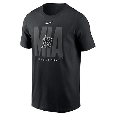 Men's Nike Black Miami Marlins Fashion Local T-Shirt