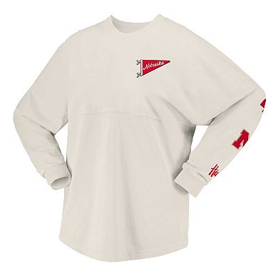 Women's Spirit Jersey Natural Nebraska Huskers Local Long Sleeve T-Shirt