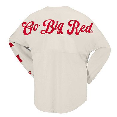 Women's Spirit Jersey Natural Nebraska Huskers Local Long Sleeve T-Shirt