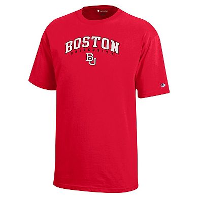 Youth Champion Scarlet Boston University Arch Over Logo T-Shirt