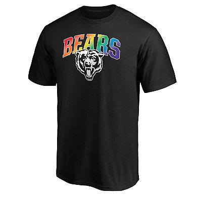 Men's NFL Pro Line Black Chicago Bears Pride Logo T-Shirt