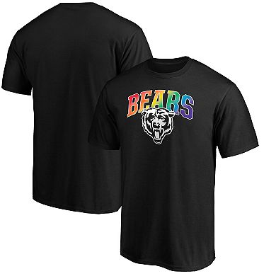 Men's NFL Pro Line Black Chicago Bears Pride Logo T-Shirt